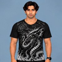 Ristrock Men's All Over Printed Polyester T-Shirt FP-D1790
