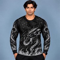 Ristrock Men's All Over Printed Polyester T-Shirt FP-D1790