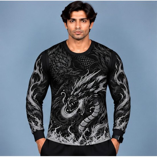 Ristrock Men's All Over Printed Polyester T-Shirt FP-D1790