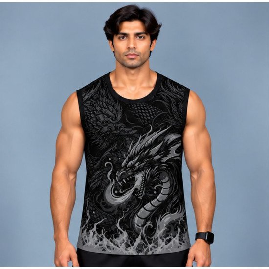 Ristrock Men's All Over Printed Polyester T-Shirt FP-D1790