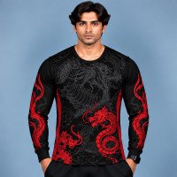 Ristrock Men's All Over Printed Polyester T-Shirt FP-D1792