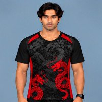 Ristrock Men's All Over Printed Polyester T-Shirt FP-D1792