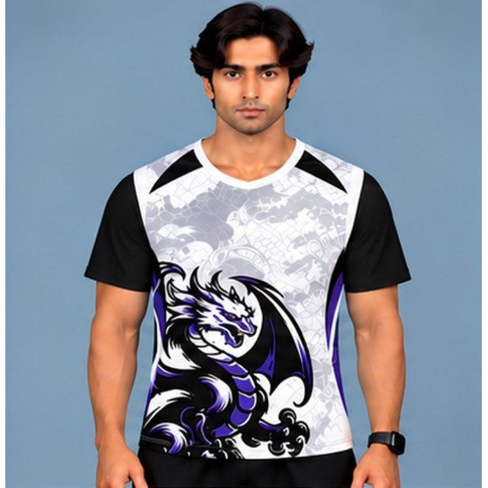 Ristrock Men's All Over Printed Polyester T-Shirt FP-D1793