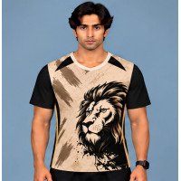 Ristrock Men's All Over Printed Polyester T-Shirt FP-D1794