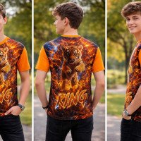 Mens Tshirt Polyester Fabric | kids Sizes Tee Available | Polyester Fabric Change Option 