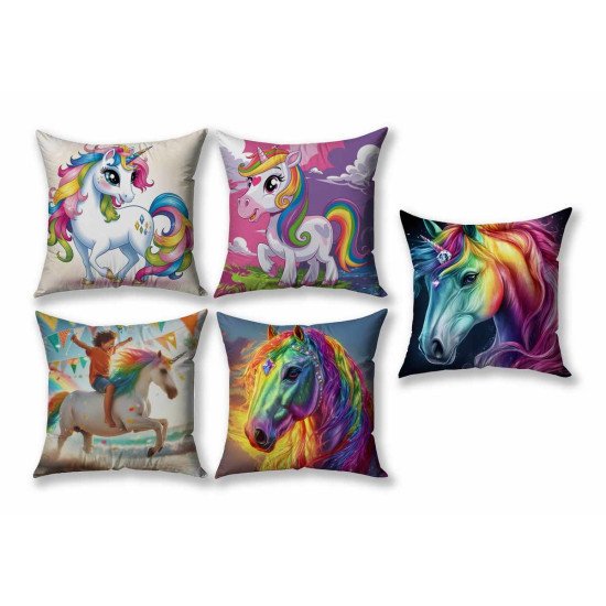 Cushion Cover All size | Cushion Fabric Change Option | Pack of 5 Home Decore Cushion Covers Only no Filler include
