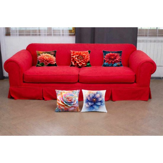 Cushion Cover All size | Cushion Fabric Change Option | Pack of 5 Home Decore Cushion Covers Only no Filler include