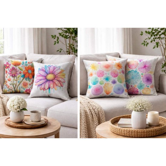Cushion Cover All size | Cushion Fabric Change Option | Pack of 5 Home Decore Cushion Covers Only no Filler include