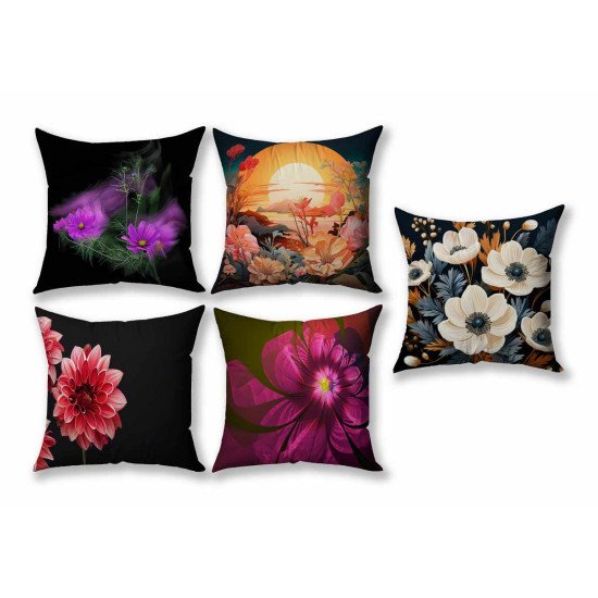 Cushion Cover All size | Cushion Fabric Change Option | Pack of 5 Home Decore Cushion Covers Only no Filler include
