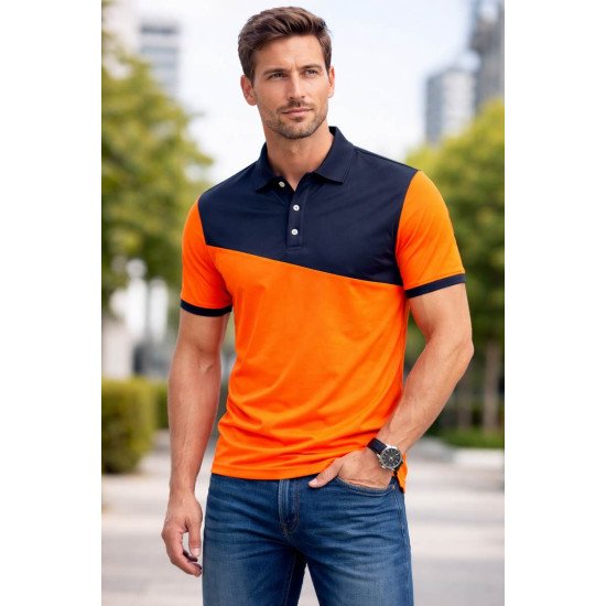 Customize Color Block T-shirt  | Plus Size Available | Matty Fabric  | Style No. Cus-Col-Block-N4