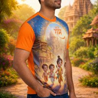 Mens Tshirt Polyester Fabric | kids Sizes Tee Available | Polyester Fabric Change Option 