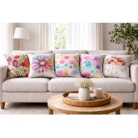 Cushion Cover All size | Cushion Fabric Change Option | Pack of 5 Home Decore Cushion Covers Only no Filler include
