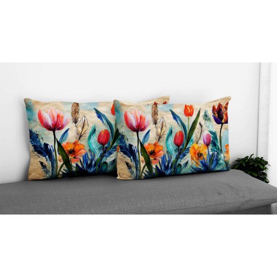 Cushion pillow Cover | Fabric Change Option | Polyester, Velvet Fabric |Dual side Printed