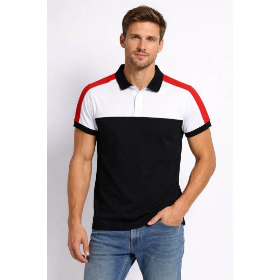 Customize Color Block T-shirt  | Plus Size Available | Matty Fabric  | Style No. Cus-Col-Block-N5