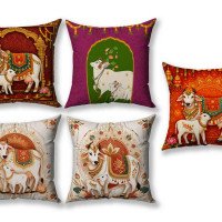 Cushion Cover All size | Cushion Fabric Change Option | Pack of 5 Home Decore Cushion Covers Only no Filler include