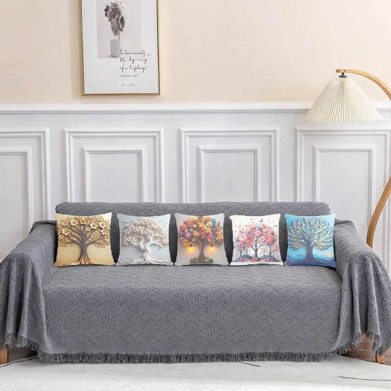 Cushion Cover All size | Cushion Fabric Change Option | Pack of 5 Home Decore Cushion Covers Only no Filler include