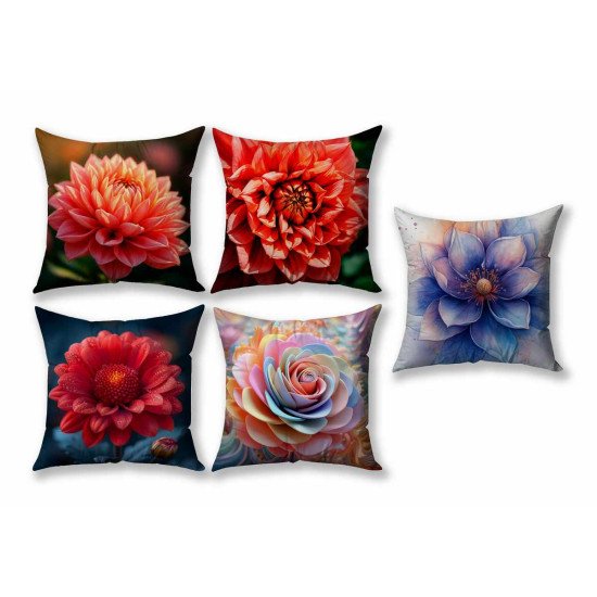 Cushion Cover All size | Cushion Fabric Change Option | Pack of 5 Home Decore Cushion Covers Only no Filler include