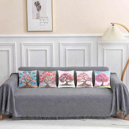 Cushion Cover All size | Cushion Fabric Change Option | Pack of 5 Home Decore Cushion Covers Only no Filler include