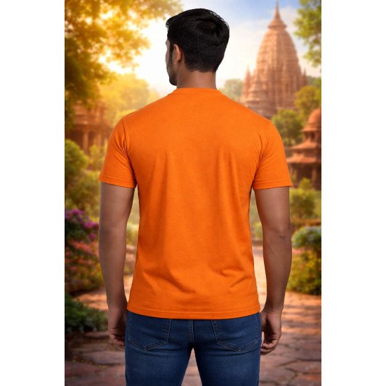 Devotional Polyester Fabric T-shirt | kids Sizes Tee Available | Mens-Tee-FP-D885
