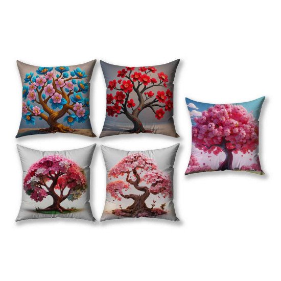Cushion Cover All size | Cushion Fabric Change Option | Pack of 5 Home Decore Cushion Covers Only no Filler include