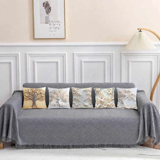 Cushion Cover All size | Cushion Fabric Change Option | Pack of 5 Home Decore Cushion Covers Only no Filler include