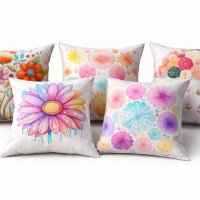 Cushion Cover All size | Cushion Fabric Change Option | Pack of 5 Home Decore Cushion Covers Only no Filler include