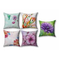 Cushion Cover All size | Cushion Fabric Change Option | Pack of 5 Home Decore Cushion Covers Only no Filler include