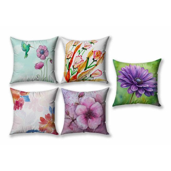 Cushion Cover All size | Cushion Fabric Change Option | Pack of 5 Home Decore Cushion Covers Only no Filler include