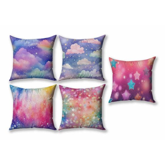 Cushion Cover All size | Cushion Fabric Change Option | Pack of 5 Home Decore Cushion Covers Only no Filler include