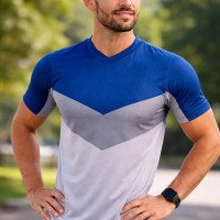 Customize Color Block T-shirt  | Plus Size Available | Matty Fabric  | Style No. Cus-Col-Block-N10