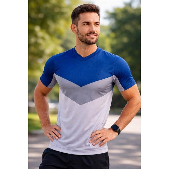 Customize Color Block T-shirt  | Plus Size Available | Matty Fabric  | Style No. Cus-Col-Block-N10