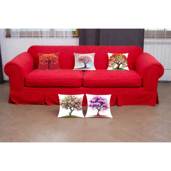 Cushion Cover All size | Cushion Fabric Change Option | Pack of 5 Home Decore Cushion Covers Only no Filler include