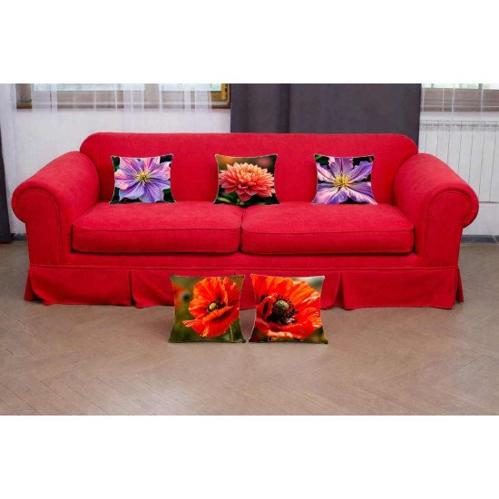 Cushion Cover All size | Cushion Fabric Change Option | Pack of 5 Home Decore Cushion Covers Only no Filler include