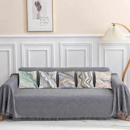 Cushion Cover All size | Cushion Fabric Change Option | Pack of 5 Home Decore Cushion Covers Only no Filler include