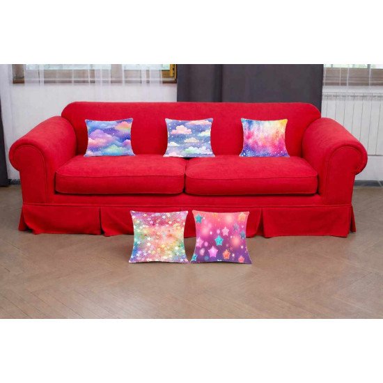 Cushion Cover All size | Cushion Fabric Change Option | Pack of 5 Home Decore Cushion Covers Only no Filler include