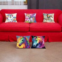 Cushion Cover All size | Cushion Fabric Change Option | Pack of 5 Home Decore Cushion Covers Only no Filler include