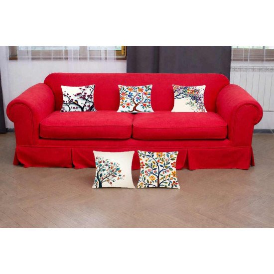 Cushion Cover All size | Cushion Fabric Change Option | Pack of 5 Home Decore Cushion Covers Only no Filler include