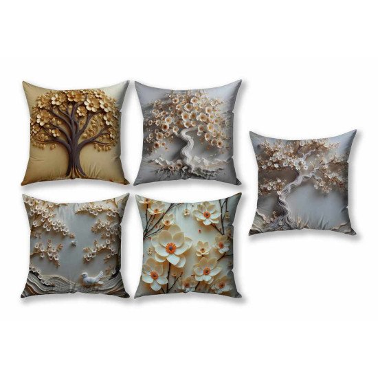 Cushion Cover All size | Cushion Fabric Change Option | Pack of 5 Home Decore Cushion Covers Only no Filler include