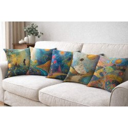 Cushion Cover All size | Cushion Fabric Change Option | Pack of 5 Home Decore Cushion Covers Only no Filler include