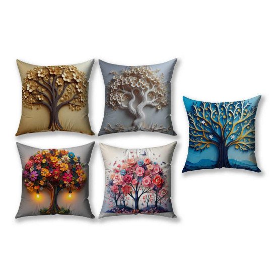 Cushion Cover All size | Cushion Fabric Change Option | Pack of 5 Home Decore Cushion Covers Only no Filler include