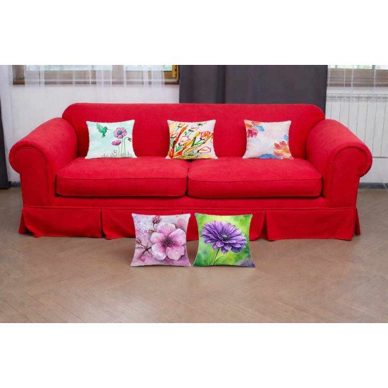 Cushion Cover All size | Cushion Fabric Change Option | Pack of 5 Home Decore Cushion Covers Only no Filler include