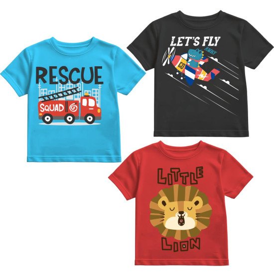 KIDS TSHIRT PACK OF 3 FABRIC COTTON BLEND , QUALITY TSHIRT FOR DAILY USE 