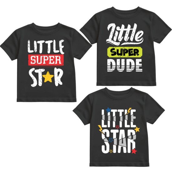 KIDS TSHIRT PACK OF 3 FABRIC COTTON BLEND , QUALITY TSHIRT FOR DAILY USE 