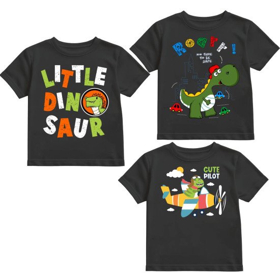 KIDS TSHIRT PACK OF 3 FABRIC COTTON BLEND , QUALITY TSHIRT FOR DAILY USE 