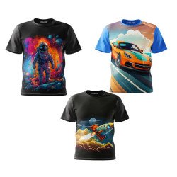 Boys Full Print Combo Pack of 3 T-shirt 