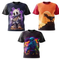Boys Full Print Combo Pack of 3 T-shirt 