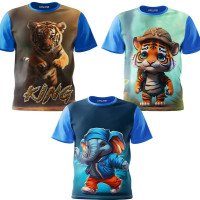 Boys Full Print Combo Pack of 3 T-shirt 