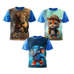 Boys Full Print Combo Pack of 3 T-shirt 