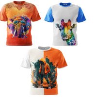 Boys Full Print Combo Pack of 3 T-shirt 