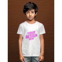 Boys and Girls half sleeve customized print Tshirt